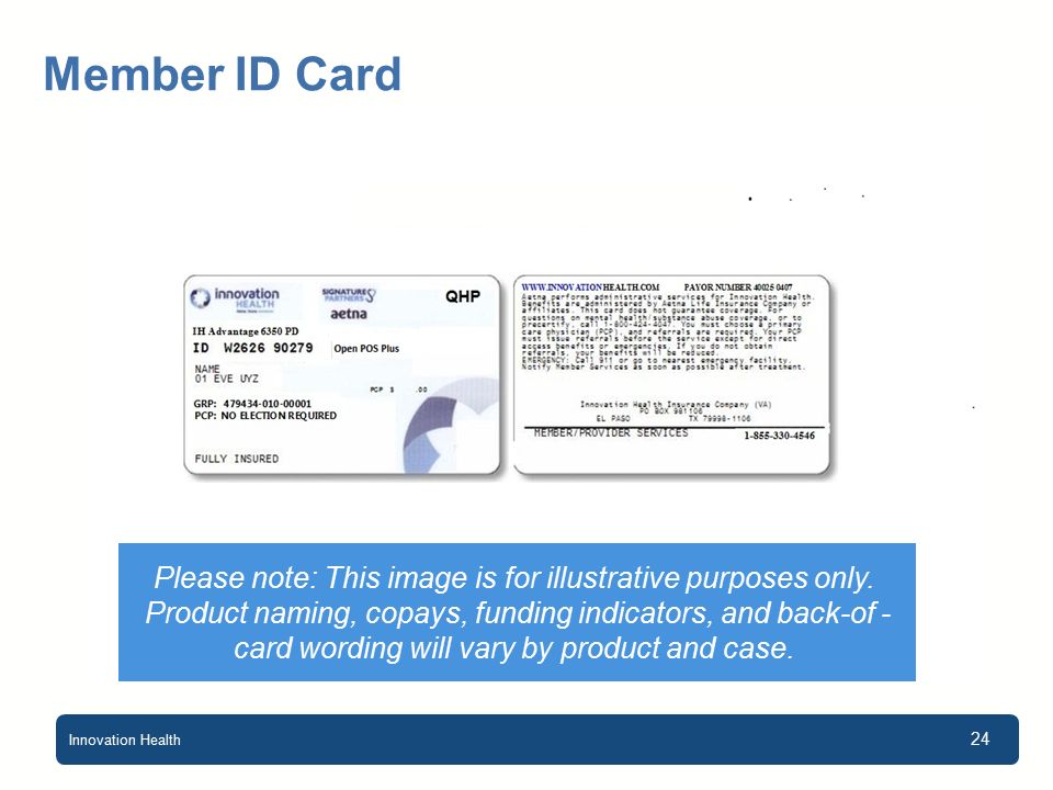 Innovation Health Id Card