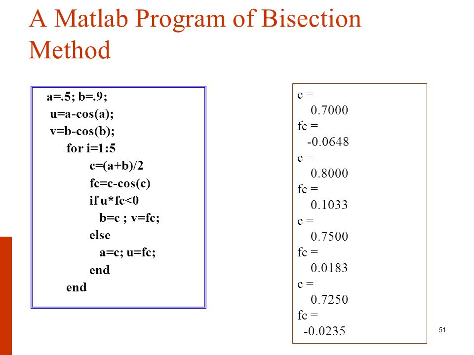 program for bisection method in fortran language