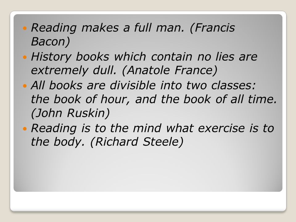 francis bacon reading maketh a full man