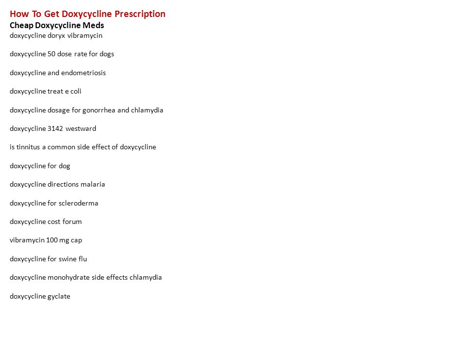 Get Doxycycline