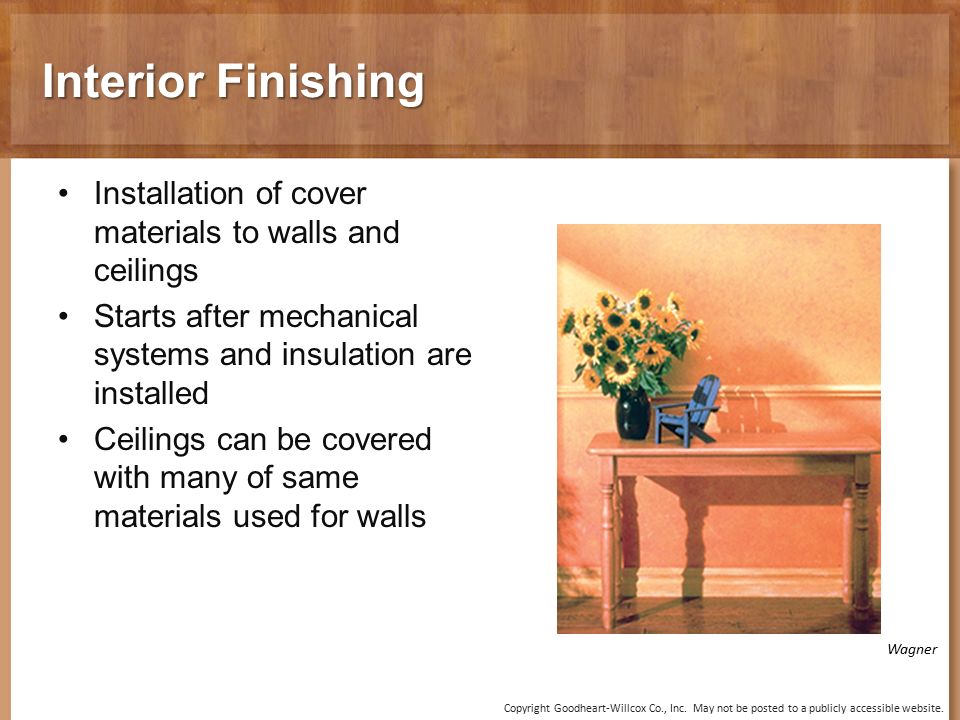 Chapter 18 Interior Wall And Ceiling Finish Copyright Goodheart 5 Copyright