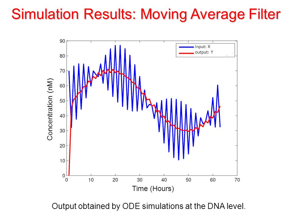 Output obtained by ODE simulations at the DNA level.