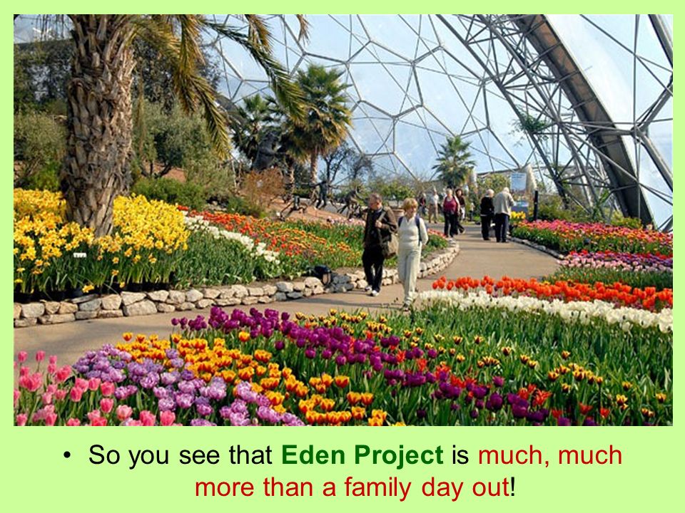 So you see that Eden Project is much, much more than a family day out!