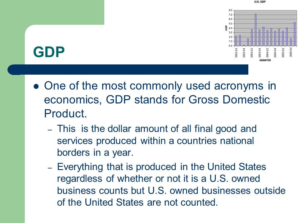 unit 3 understanding poverty chapter gdp one of the most gdp stands for