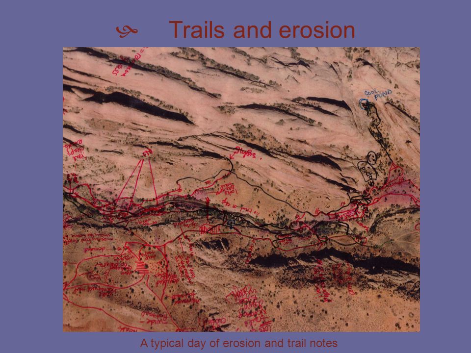 A typical day of erosion and trail notes  Trails and erosion