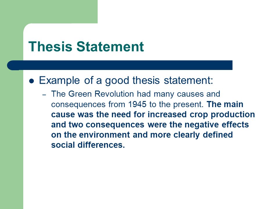 history thesis statement generator