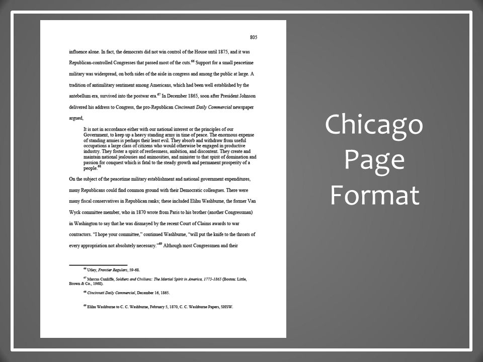 chicago style page format