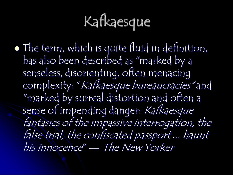 Dictionary.com's Word of the Day - Kafkaesque - marked by a senseless,  disorienting, often menacing complexity: K…