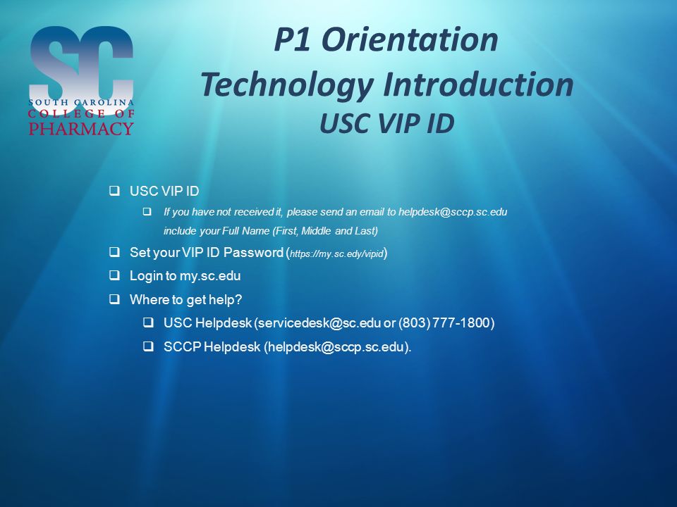P1 Orientation Technology Introduction Technology Support Team