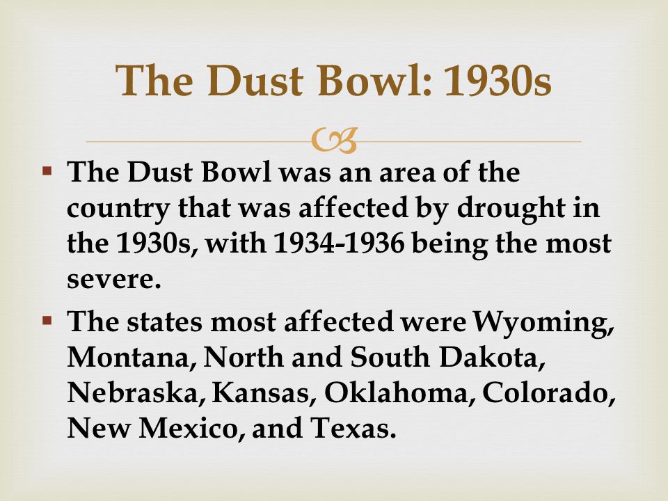 dust bowl sentence