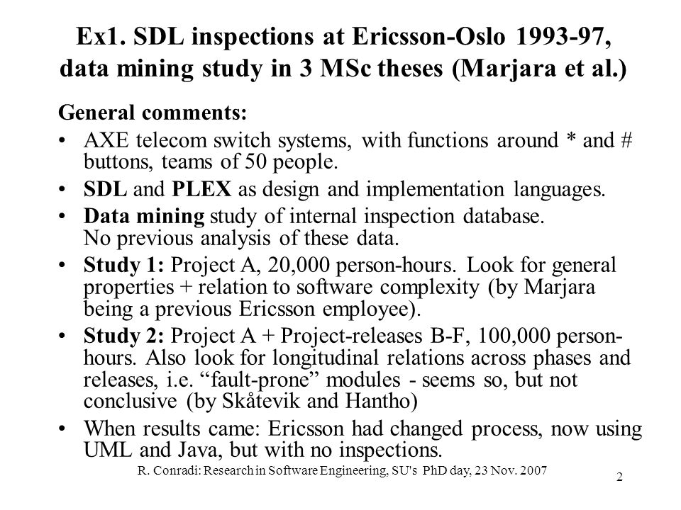 Alf inge wang phd thesis topics