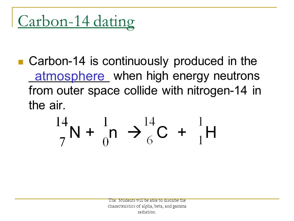 radiation used in carbon dating alpha beta or gamma