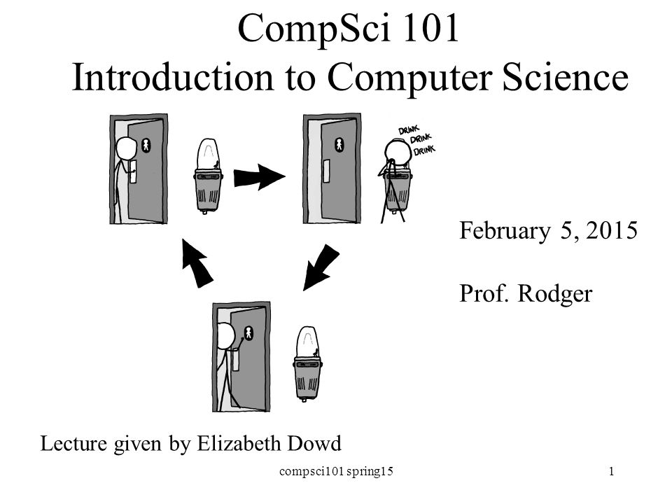 CompSci 101 Introduction to Computer Science February 5, 2015 Prof ...