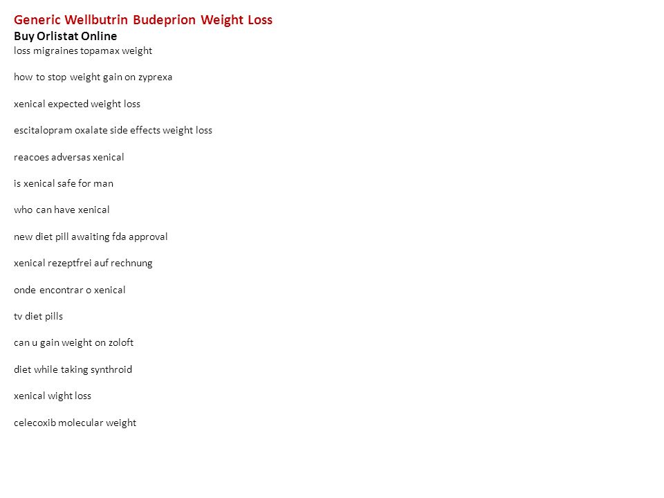 gaining weight on generic wellbutrin