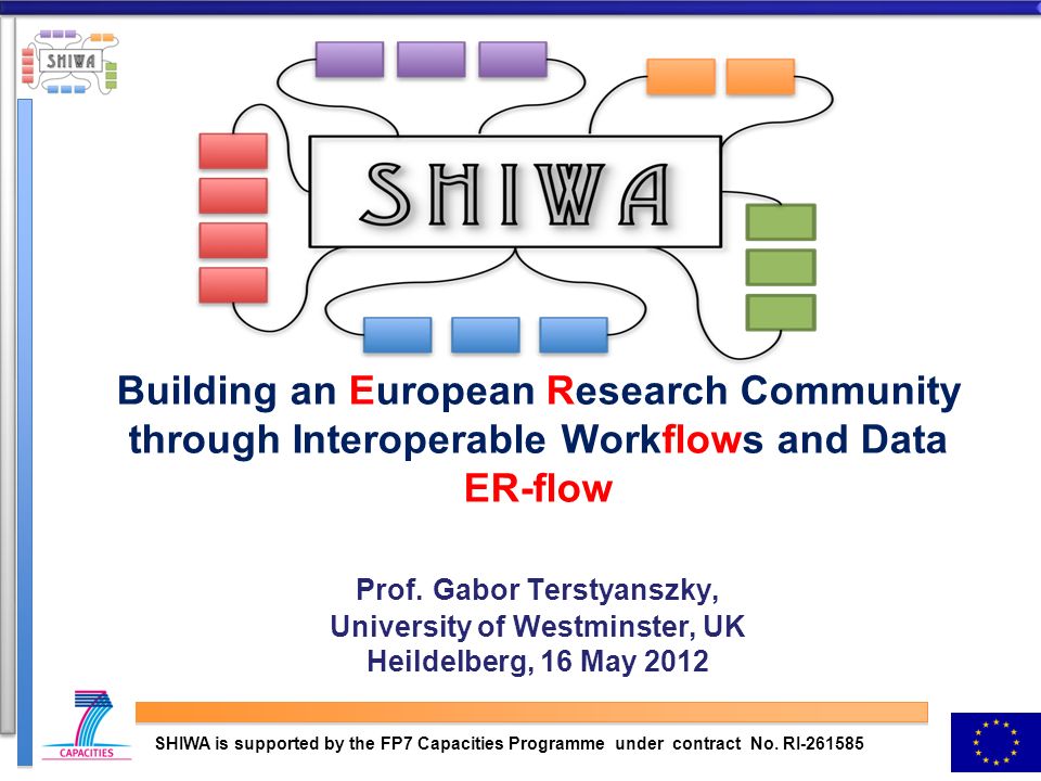 Building an European Research Community through Interoperable Workflows and  Data ER-flow Prof. Gabor Terstyanszky, University of Westminster, UK  Heildelberg, - ppt download