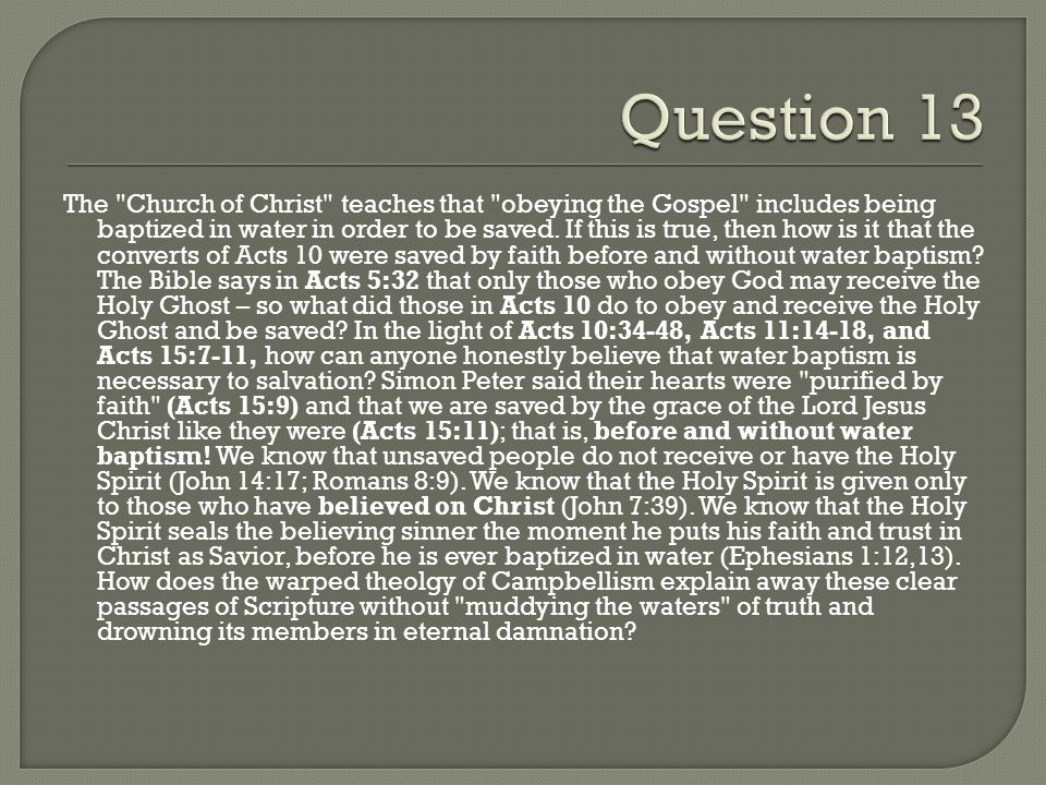 Common Sense Questions A "Church Of Christ" Preacher Cannot Clearly Answer” Martin/Martin_Church-Christ.html. - Ppt Download