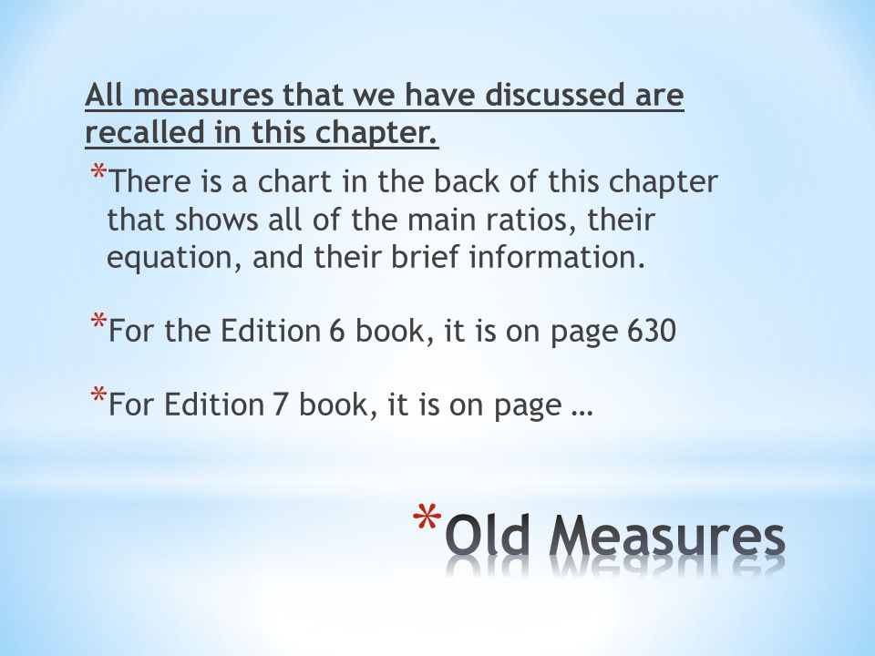 All measures that we have discussed are recalled in this chapter.