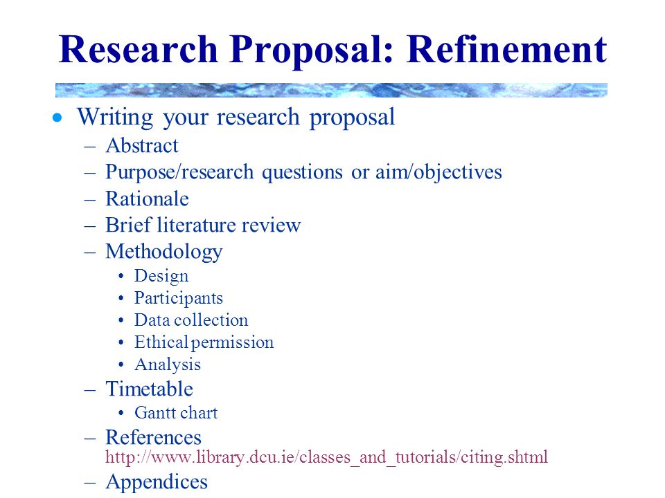 brief research proposal