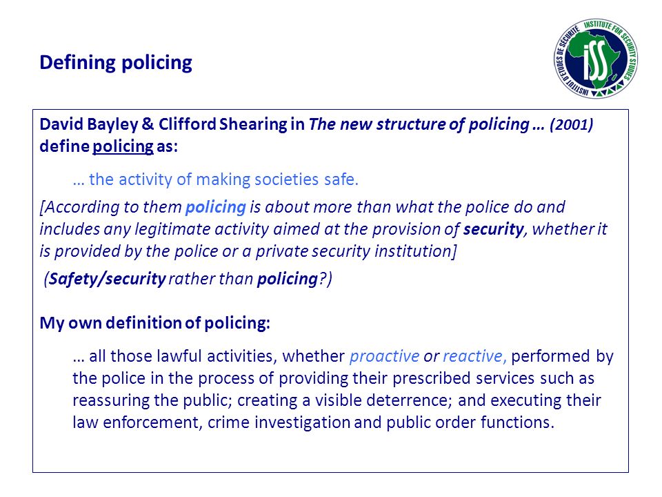 Presentation Outline  Crime combating – A diagram  Two photo's of  neglected areas  Objects of the police  Definition of 'crime prevention';  and the. - ppt download