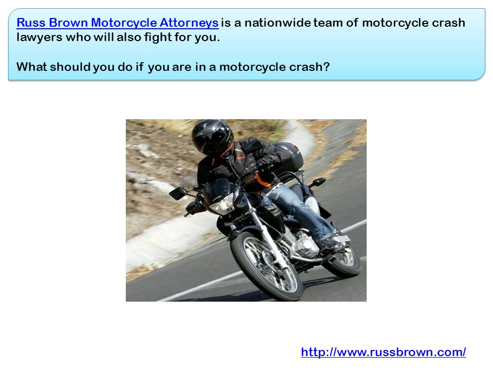 What to Do If You Are In a Motorcycle Crash