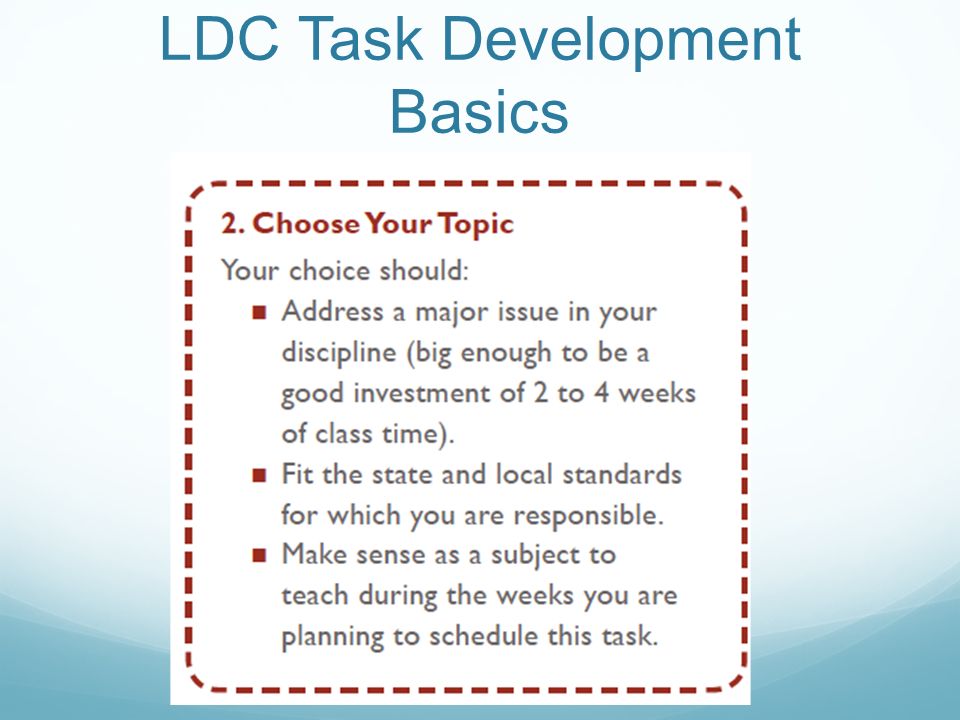 LDC Task Development Basics