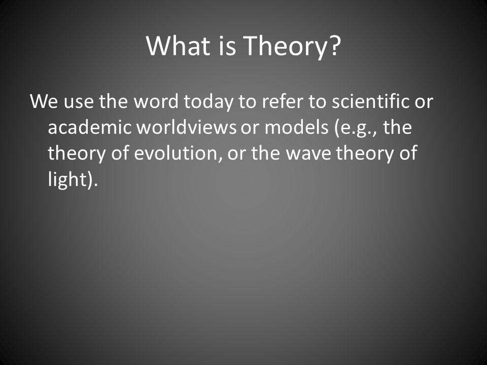 What is Theory.