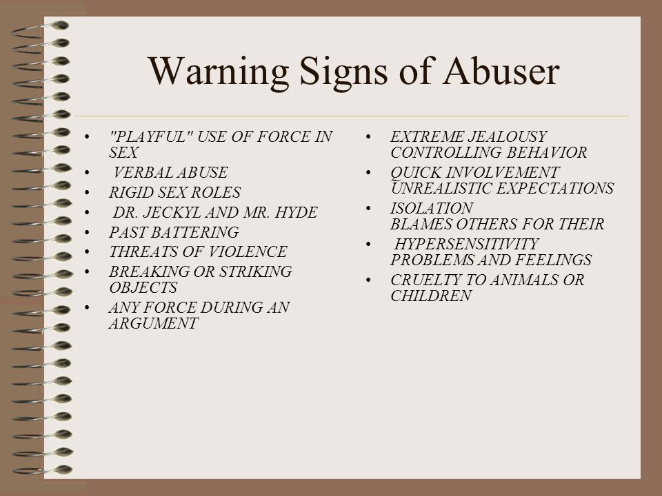 Signs of mental abuse in marriage