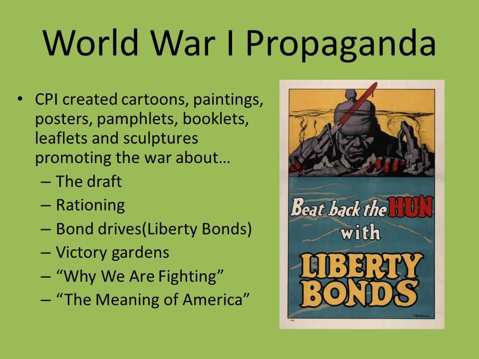 World War I Propaganda Propaganda Definition The Spreading Of