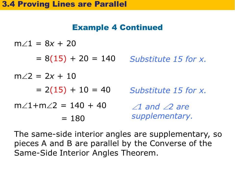 3 4 Proving Lines Parallel Holt Geometry Warm Up Warm Up