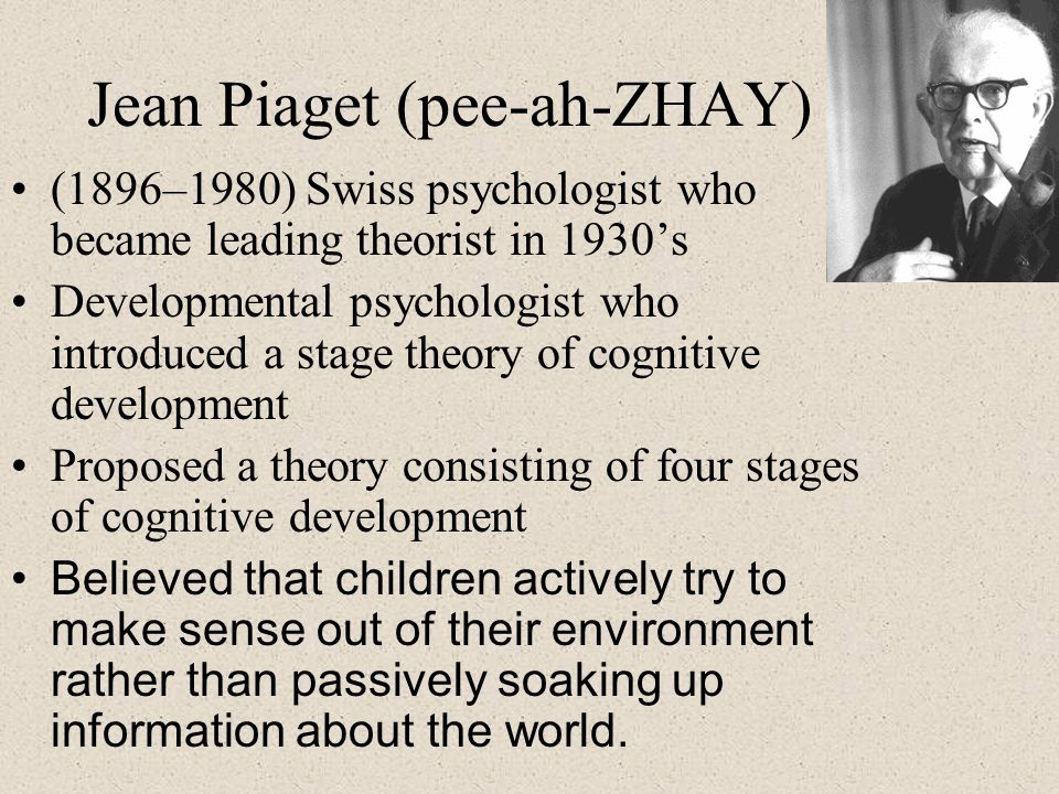 Jean piaget is outlet associated with