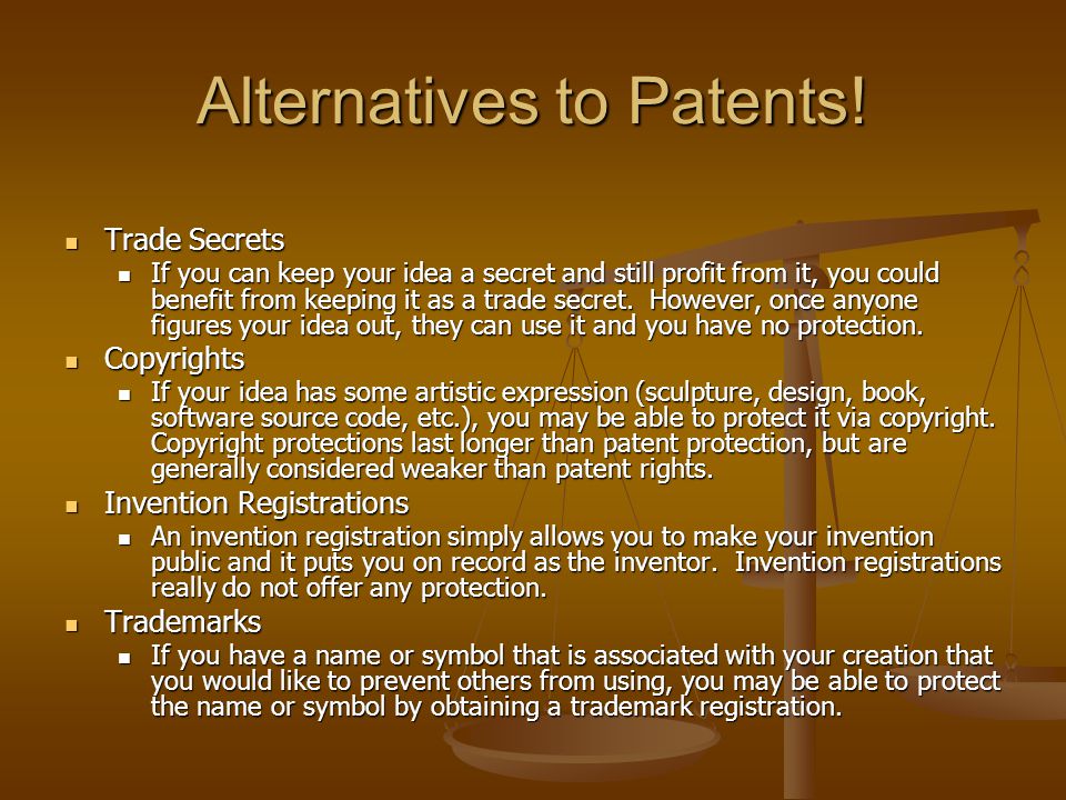 Alternatives to Patents.
