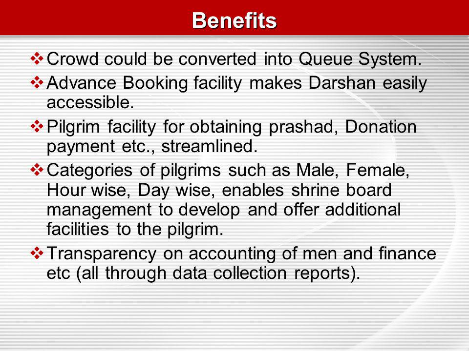 BenefitsBenefits Crowd could be converted into Queue System.
