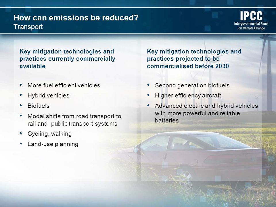 How can emissions be reduced.