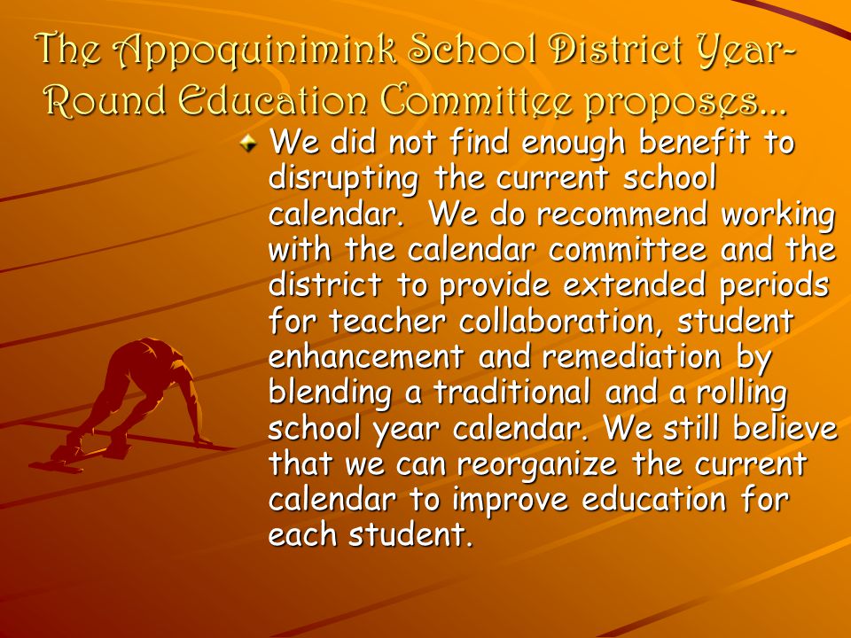Rolling School Year Calendar Appoquinimink School District Jan ppt download