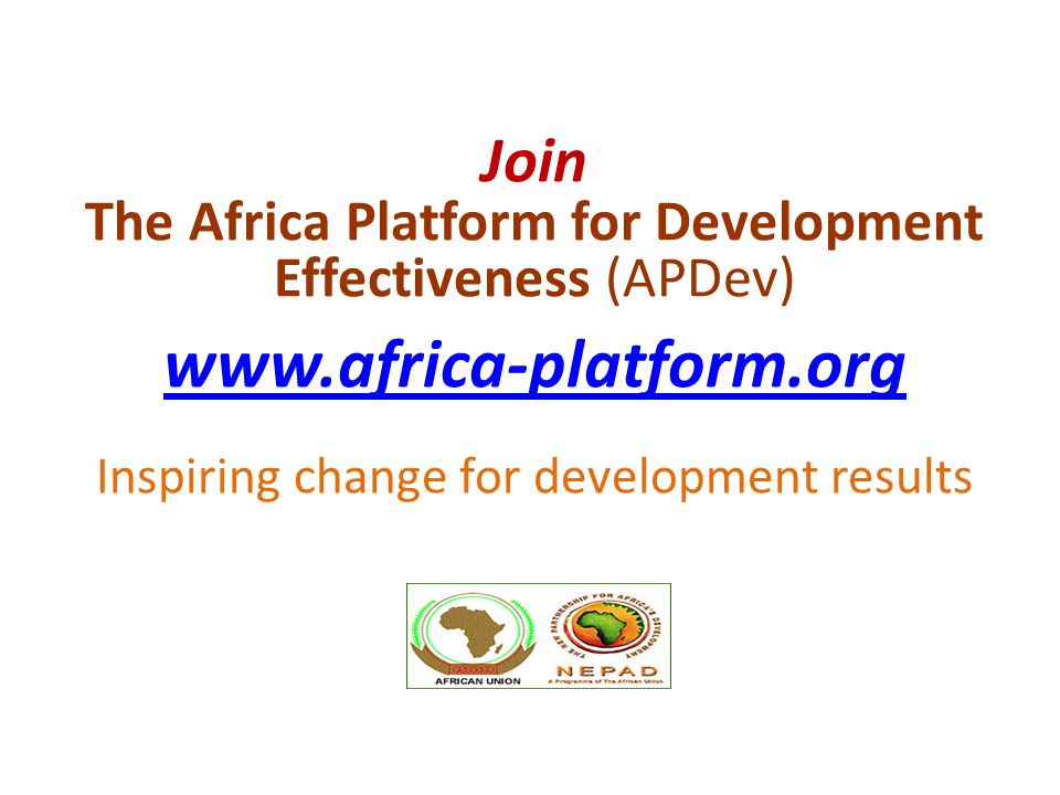 Join The Africa Platform for Development Effectiveness (APDev)   Inspiring change for development results