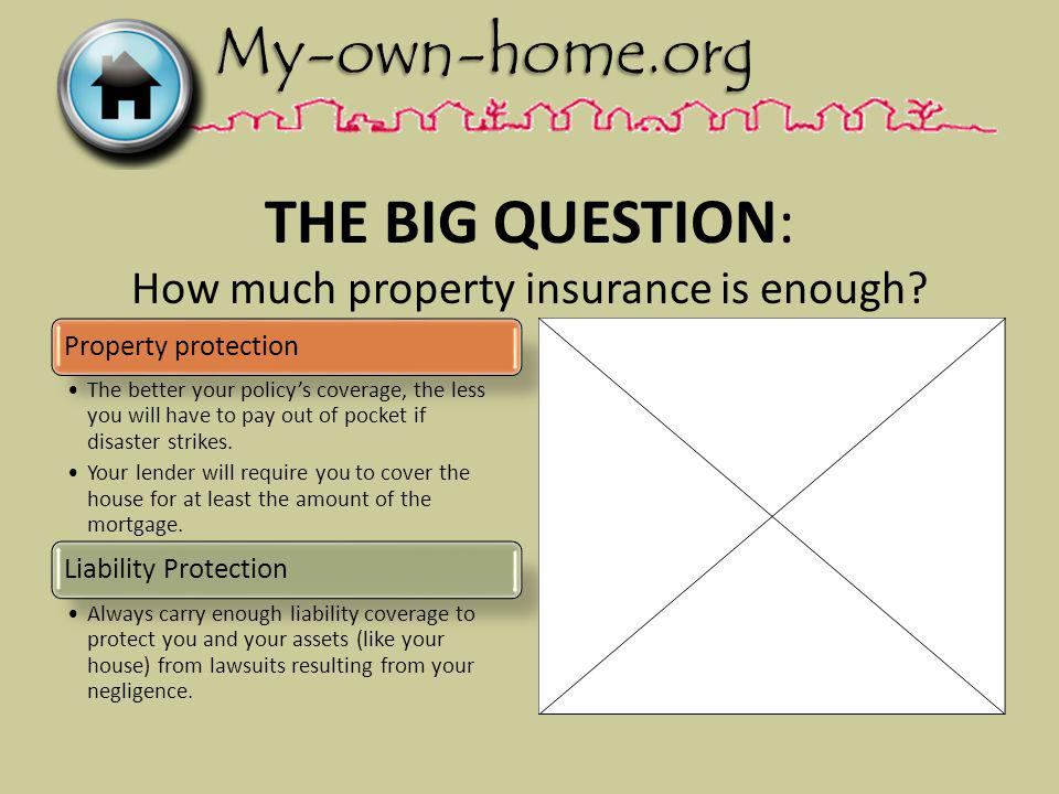 THE BIG QUESTION: How much property insurance is enough.