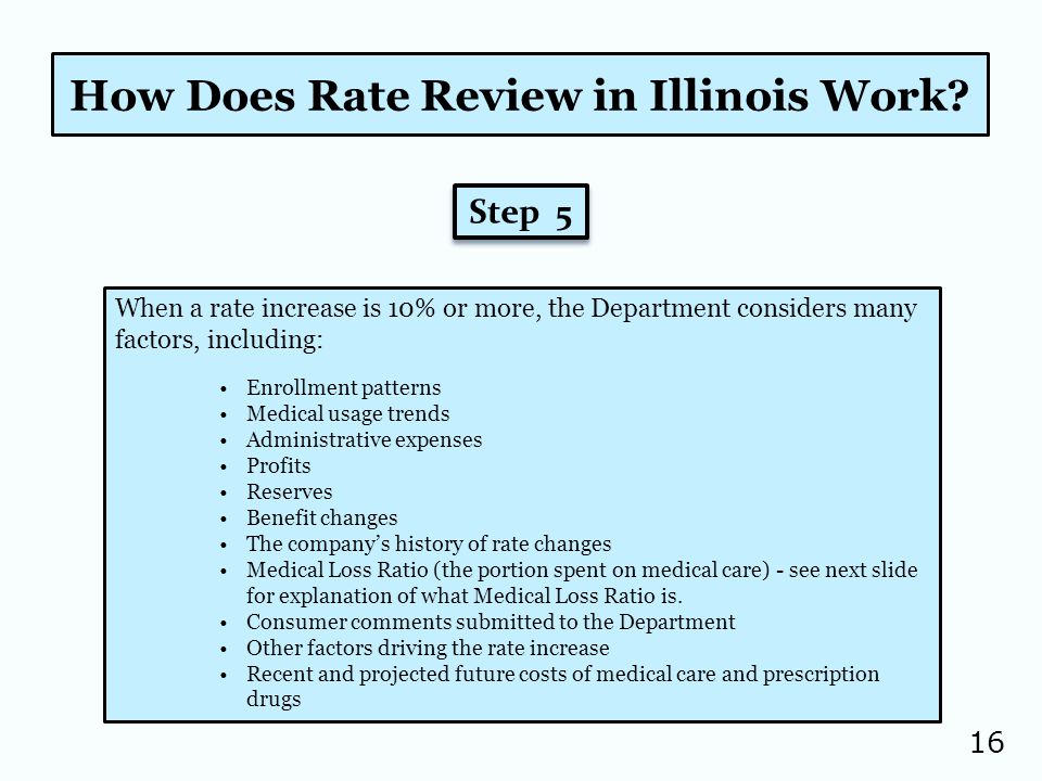 16 How Does Rate Review in Illinois Work.