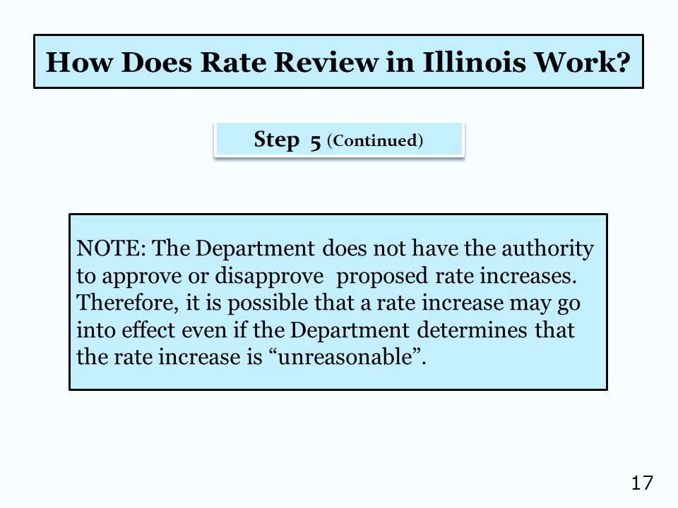 17 How Does Rate Review in Illinois Work.