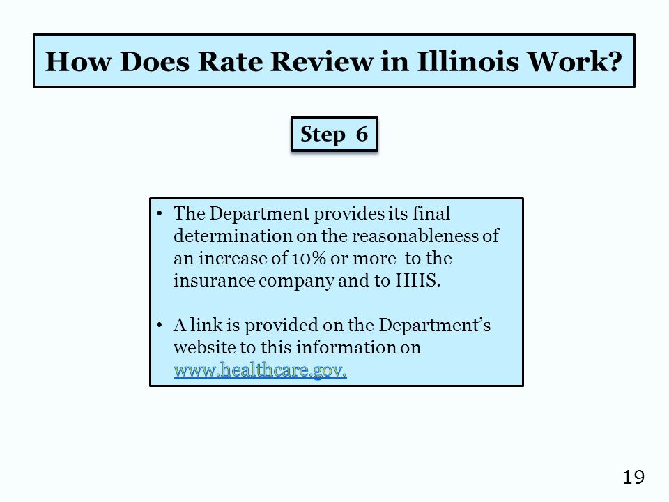 19 How Does Rate Review in Illinois Work Step 6