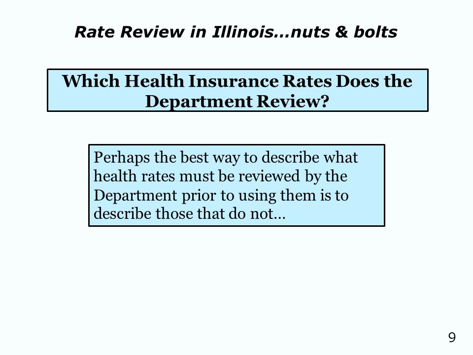 9 Which Health Insurance Rates Does the Department Review.