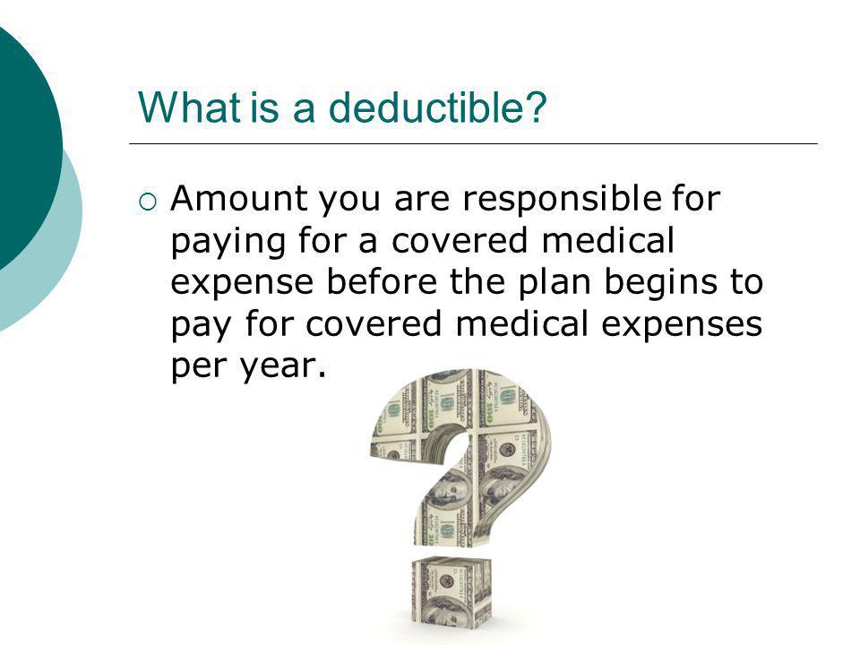 What is a deductible.