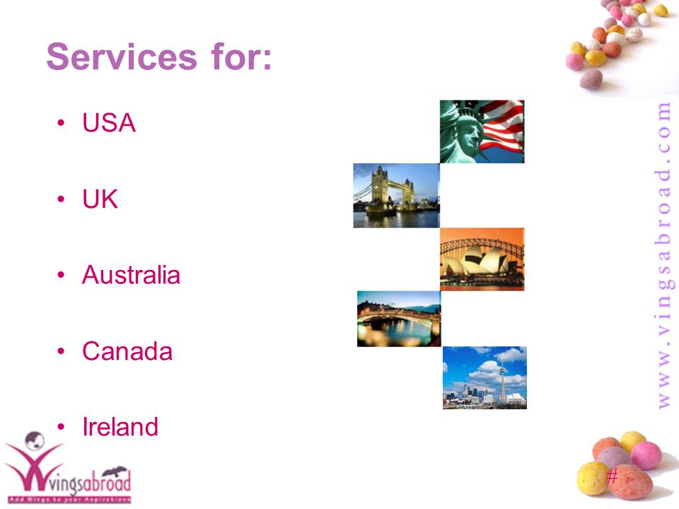 # Services for: USA UK Australia Canada Ireland