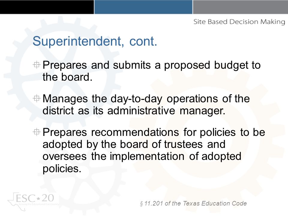 Prepares and submits a proposed budget to the board.