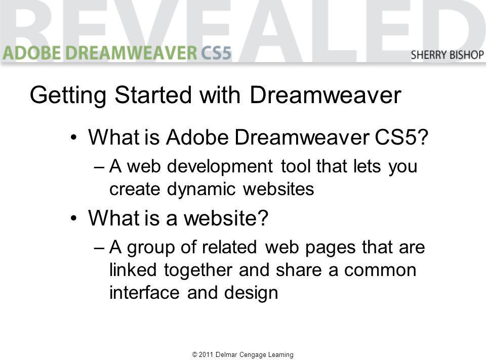 © 2011 Delmar Cengage Learning What is Adobe Dreamweaver CS5.