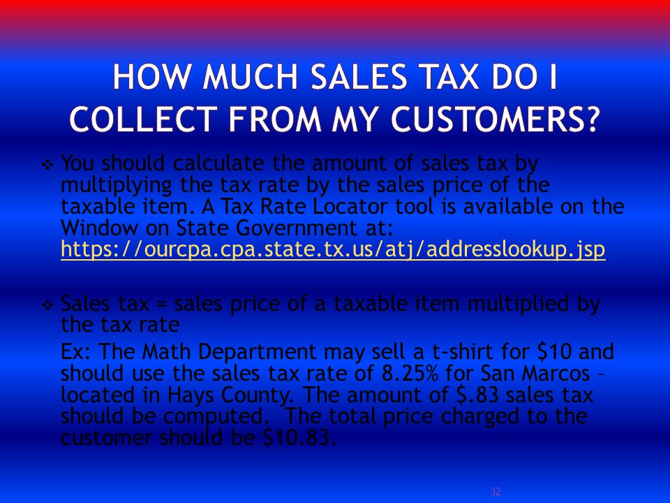 September 21, :30-10:30. What is Texas Sales Tax? Does the ...