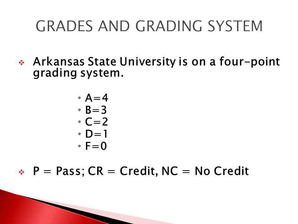 Arkansas State University is on a four-point grading system.