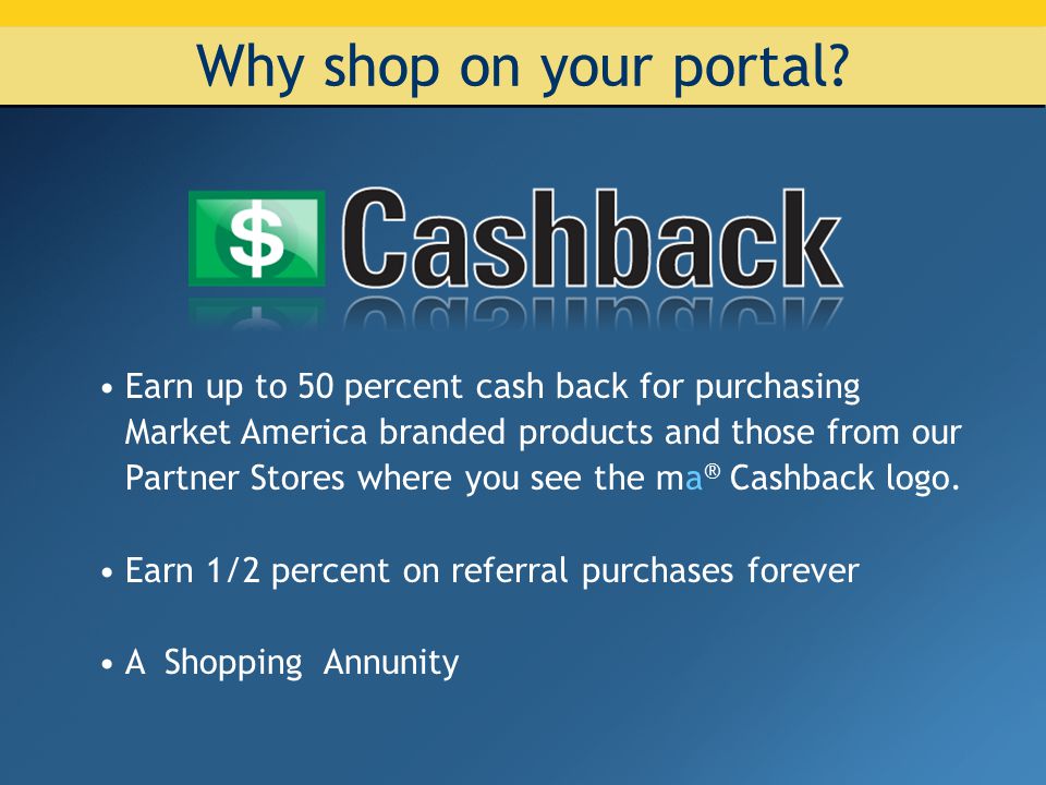 Why shop on your portal.
