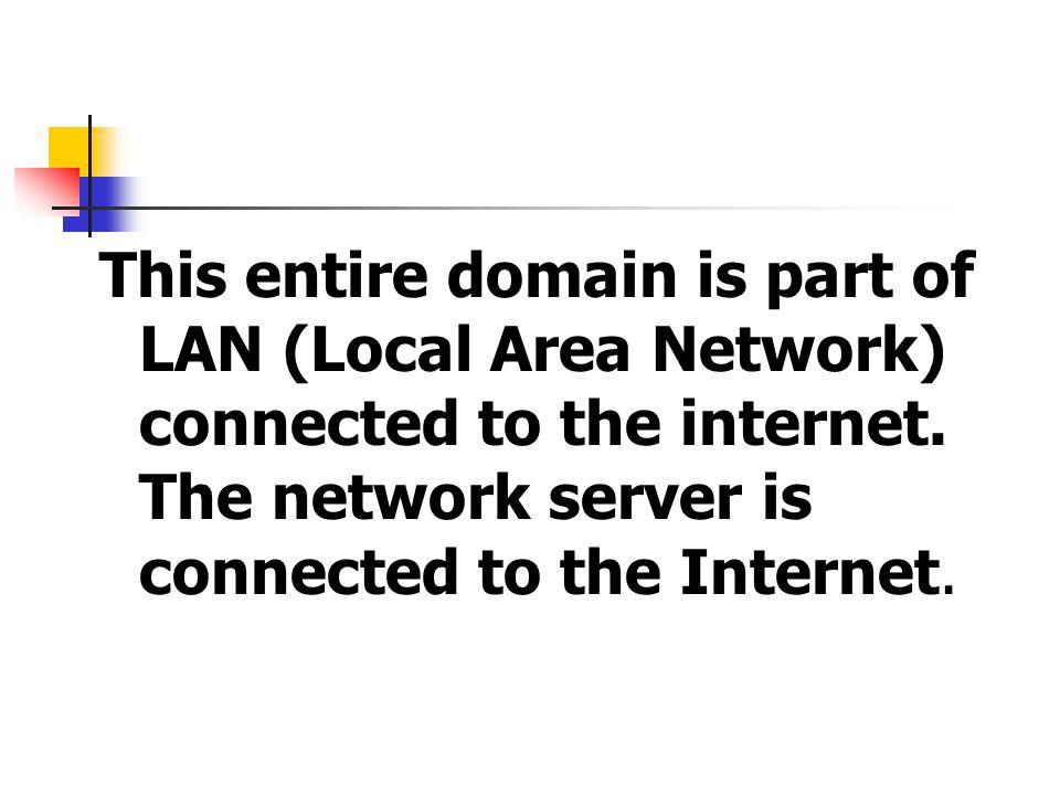 This entire domain is part of LAN (Local Area Network) connected to the internet.