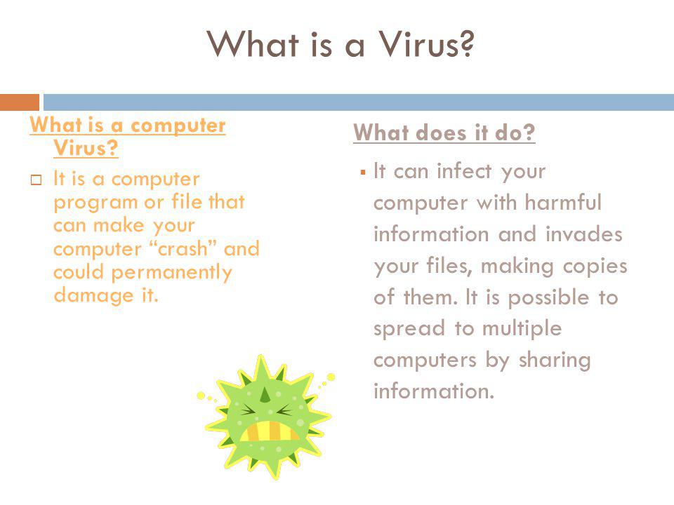 What is a Virus. What is a computer Virus.