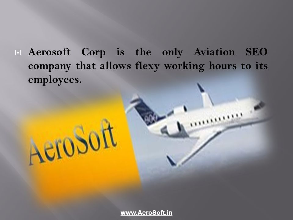 Aerosoft Corp is the only Aviation SEO company that allows flexy working hours to its employees.